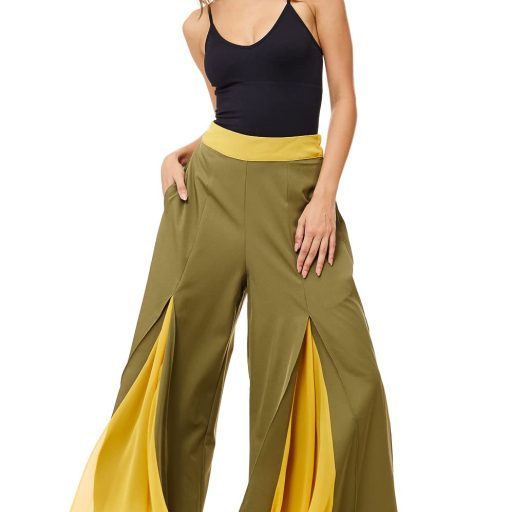 Women's high-waisted comfortable simple wide-legged casual pants